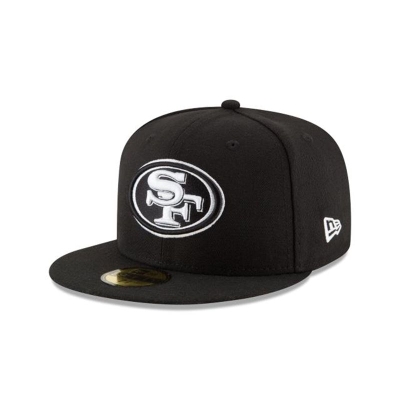 Black San Francisco 49ers Hat - New Era NFL 59FIFTY Fitted Caps USA3786412